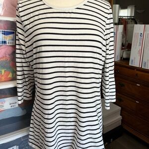 Striped Black and White Top